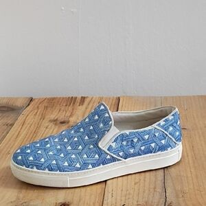 Notify Paris Made in Italy Blue & White Slip On Comfort Sneaker
